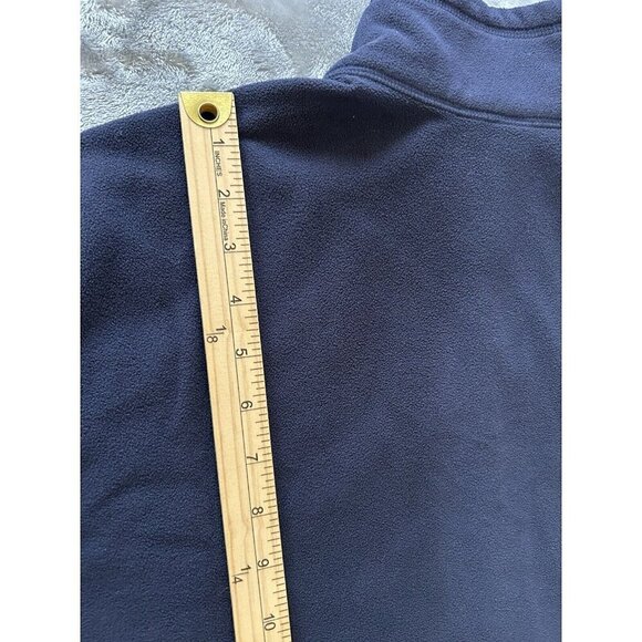 Eddie Bauer Half Zip Fleece Mens XL First Ascent Zip Pocket Blue Gray Outdoors - Picture 11 of 12